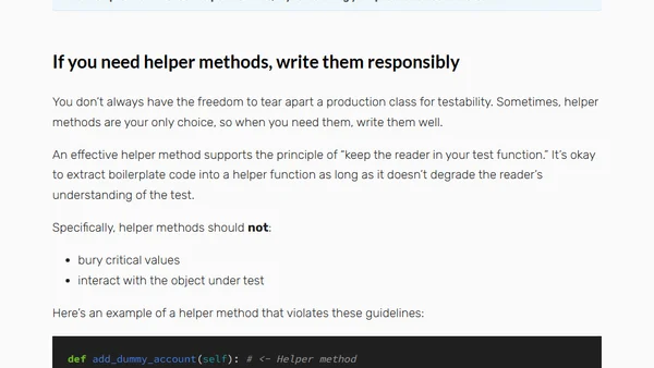 Why Good Developers Write Bad Unit Tests