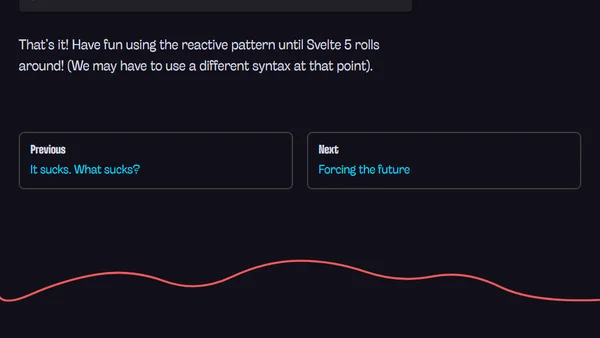 Breaking out of Svelte's reactive statements