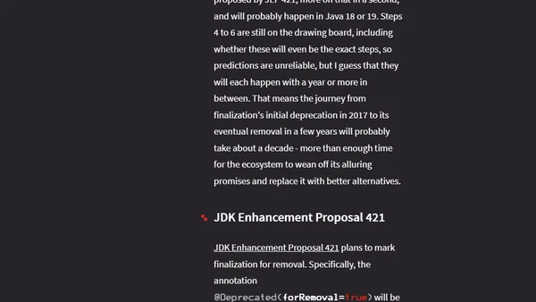 What Happens to Finalization in JDK 18? - Inside Java Newscast #15