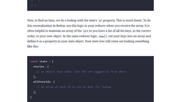 How I Stumbled Upon Normalizing Redux State