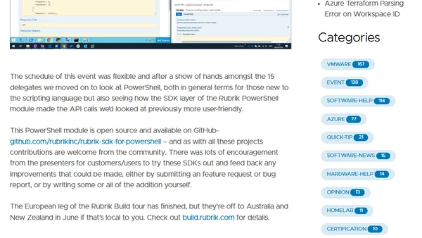 Rubrik Build Workshop