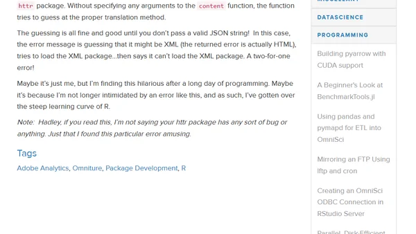 The Fun of Error Trapping: R Package Edition