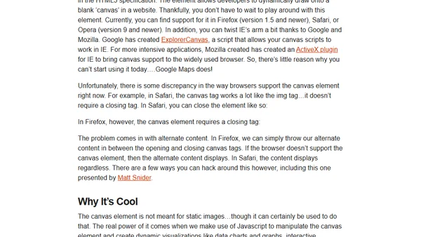 Getting Started with the Canvas Element