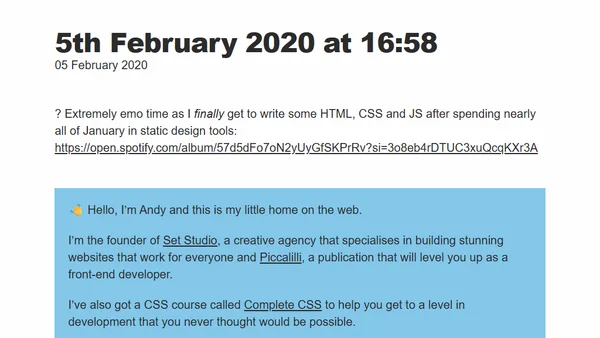 5th February 2020 at 16:58