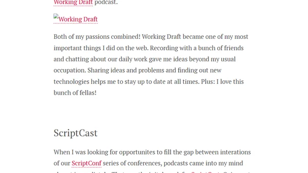 My podcast journey to ScriptCast