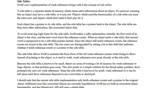 Friday Q&A 2017-09-22: Swift 4 Weak References