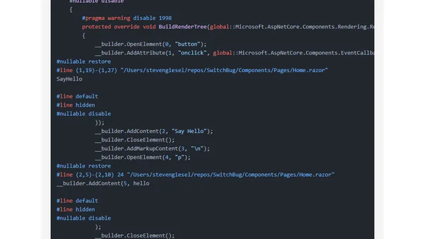 You can't use switch expressions in Blazor (sometimes)