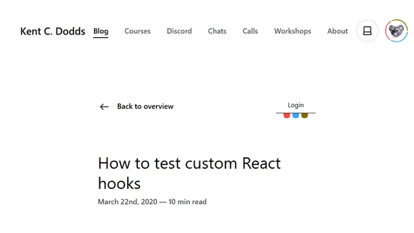 How to test custom React hooks