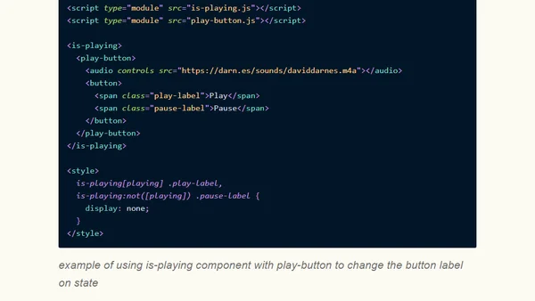 play-button Web Component