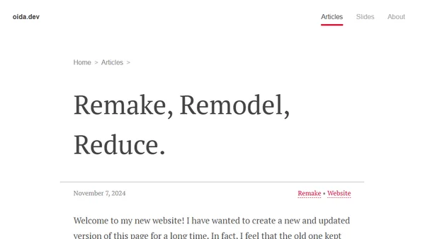 Remake, Remodel, Reduce.