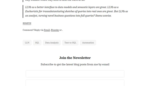 LLMs Shouldn't Write SQL