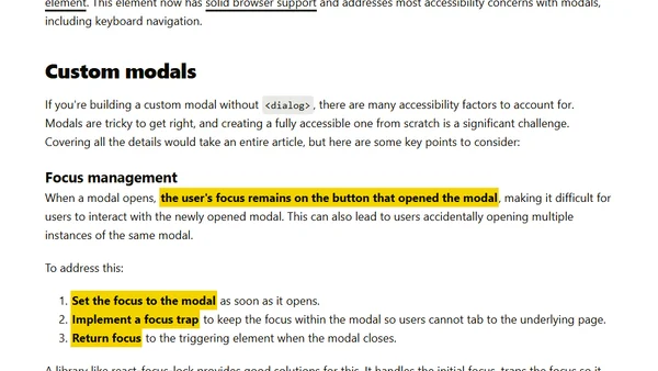 Accessibility essentials every front-end developer should know