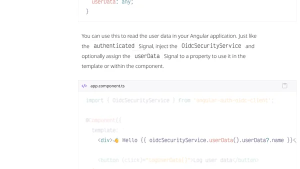 Signals in Angular Auth OIDC Client