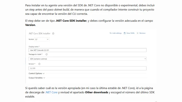Azure DevOps | Build definition para .NET Core 2.2