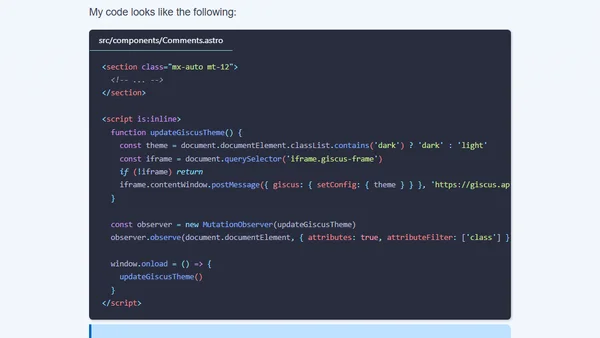 How to integrate Giscus to your Astro Blog