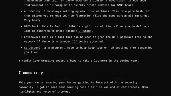 My 2022 Security Year In Review