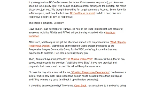 BDConf:focus on Responsive