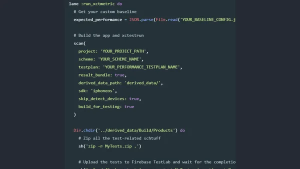 Running iOS Performance Testing on CI