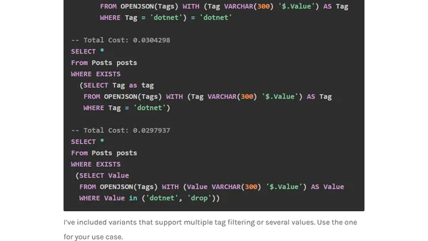 Entity Framework Core 7: Filtering on JSON Arrays
