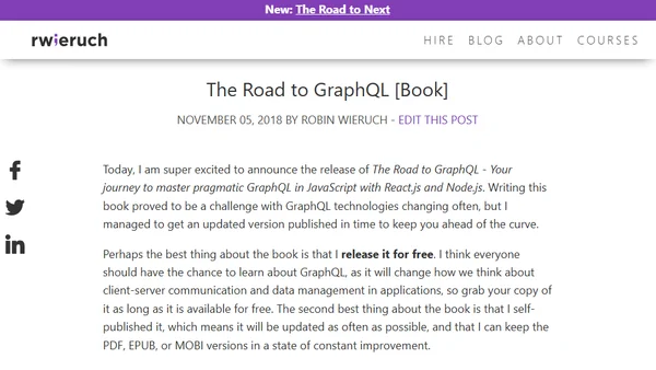 The Road to GraphQL [Book]