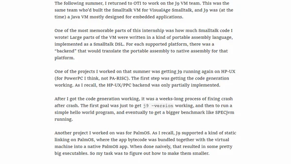 Memories of some fantastic internships