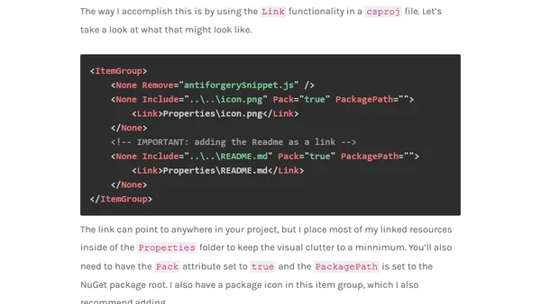 Adding a Readme to NuGet Package Landing Pages