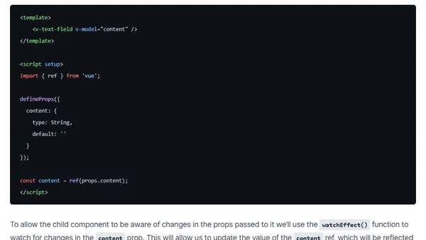 Vue.js Patterns: Using Vue.js 3 Composition API for Reactive Parent to Child Communication