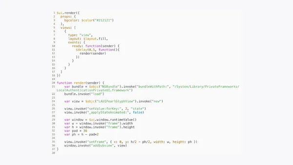 Hacking with private APIs on iPad