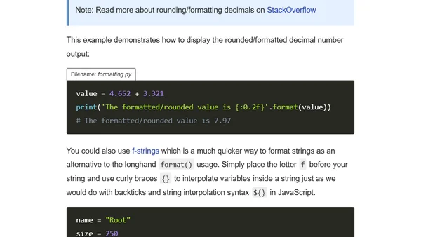 Rounding floating point numbers with Python