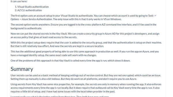 Keeping secrets out of version control in .NET applications
