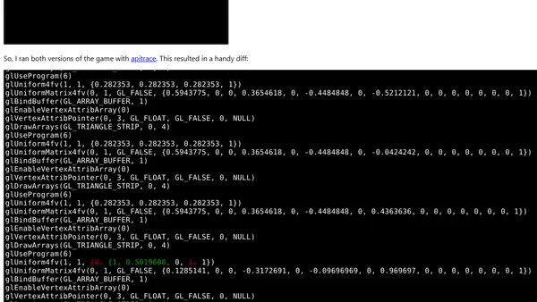 Troubleshooting a Zig Regression with apitrace