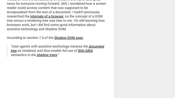 Accessibility and the Shadow DOM