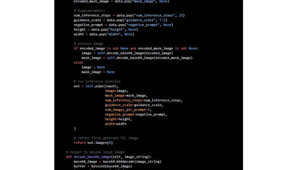 Stable Diffusion Inpainting example with Hugging Face inference Endpoints