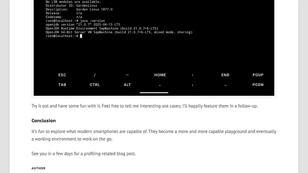Running Garden Linux on a Phone