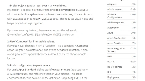 Friday Fact: Logic Apps Initialize variables action has a max limit of 20 variables