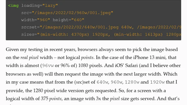 📄 Contemplating the usefulness of responsive images