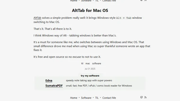 AltTab for Mac OS