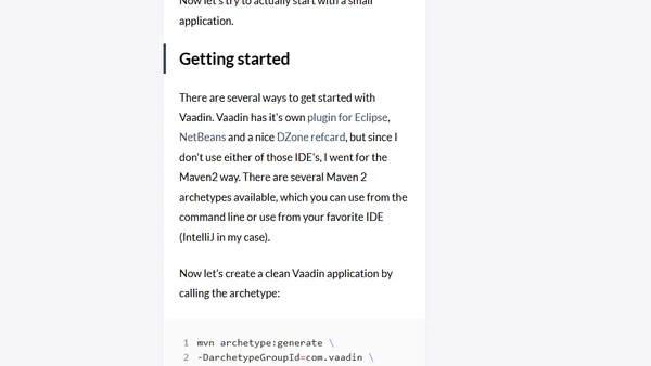 Getting started with Vaadin