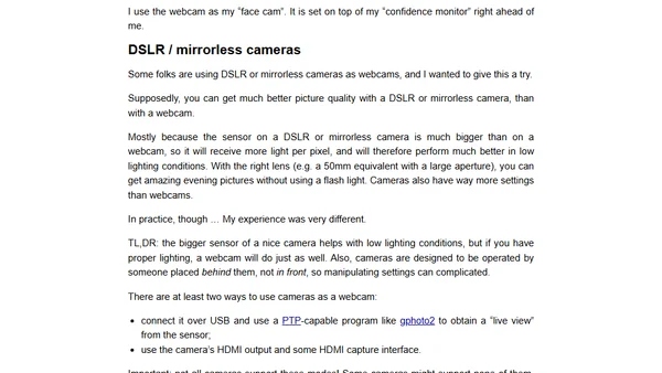 Streaming tech talks and training / Hardware