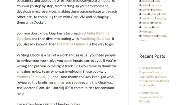 Two Quarkus Books for Christmas