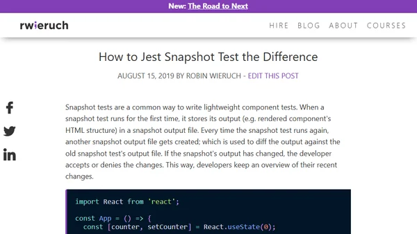 How to Jest Snapshot Test the Difference