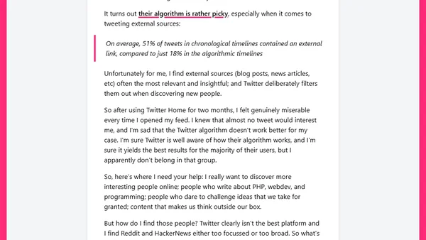 Twitter home made me miserable