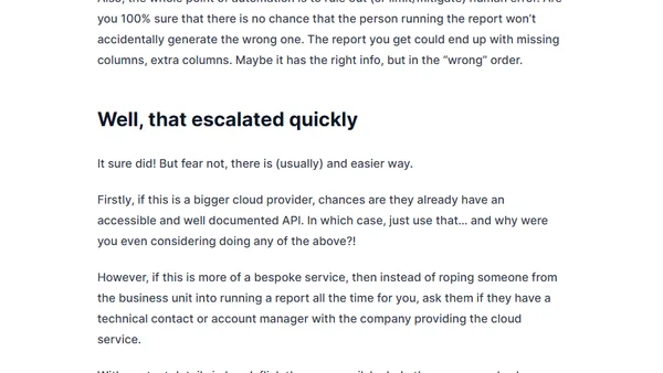 Always Ask for the API