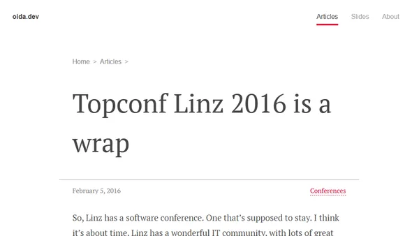 Topconf Linz 2016 is a wrap