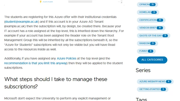 Azure for Students for University IT Admins