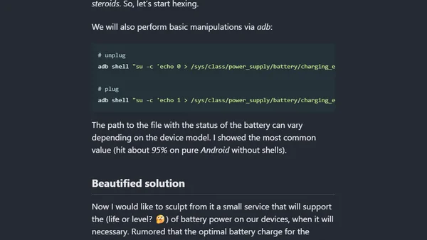 Android battery keeper