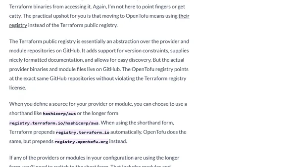 Migrating to OpenTofu
