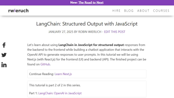 LangChain: Structured Output with JavaScript