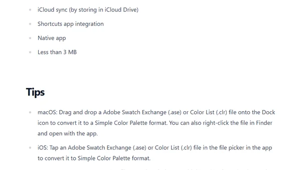New App: Simple Color Palette
