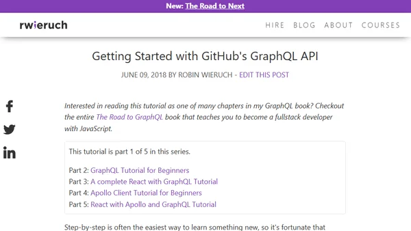 Getting Started with GitHub's GraphQL API